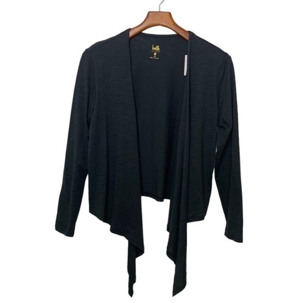 Belle by Kim Gravel Lightweight Draped Front Cardigan Dark Grey NWT XS